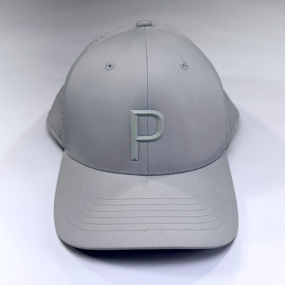 Puma Golf P Snapback Hat Gray Flexfit‎ Delta Exclusive Pro Athlete OSFM Athletic